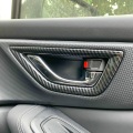 Carbon Fiber Interior Door Handle Surrounds Trims Accessories For Subaru Forester (SK) 2019 2020