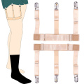 1pair Men Women Shirt Clip Garter Holder Suspenders Wrinkle Proof Leg Ring Hoisting Socks High Elastic Thickening Garter Belts