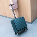 18 inch trolley luggage Business travel suitcase spinner wheels carry on rolling luggage with laptop bag Front opening case box