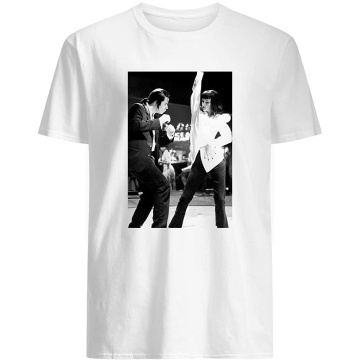 Pulp Move Fiction Dance Cinema Poster Mia Wallace Funny Meme Costume Movie Drama Sitcom Unisex T-Shirt