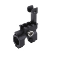 Tactical CNC Flip-Up Folding Front Iron Sight with Clamp-On Gas Block Mount and sling swivel for Hunting Airsoft AR15 /M4/15/16
