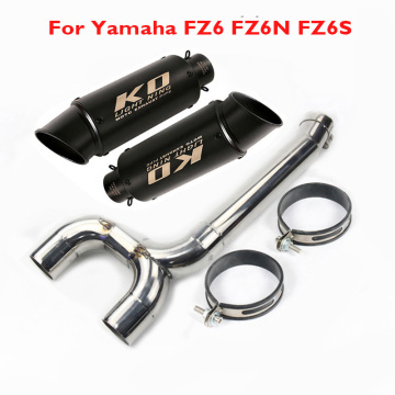 Slip on FZ6 FZ6N FZ6S Motorcycle Exhaust System Muffler Pipe Tips Connection Link Pipe for Yamaha FZ6 FZ6S FZ6N