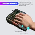 K7 One-handed Mechanical Feel 35-key Light Mobile Phone Tablet Stimulates Eating Chicken Game Keyboard