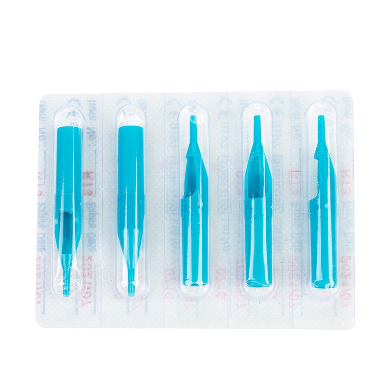 (5RL+5RT) 50 PCS Disposable Sterile Tattoo Needle+50PCS Blue Disposable Tattoo tips Free shipping tattoo needle product