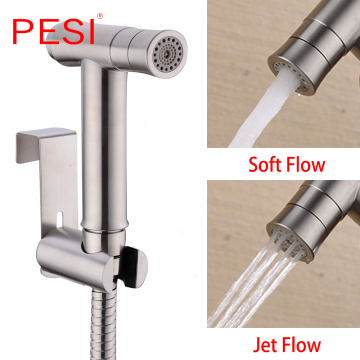 Two Function 304 Stainless Steel Bidet Cloth Diaper Sprayer Hand Held Bidet Sprayer Set Sprayer for Toilet, Brushed Steel.