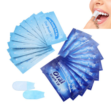 40Pcs Natural Oral Brush Up Wipe Tooth Brush Finger Tip Oral Deep Cleaning Wipes Dental White Teeth Oral Hygiene Teeth Whitening