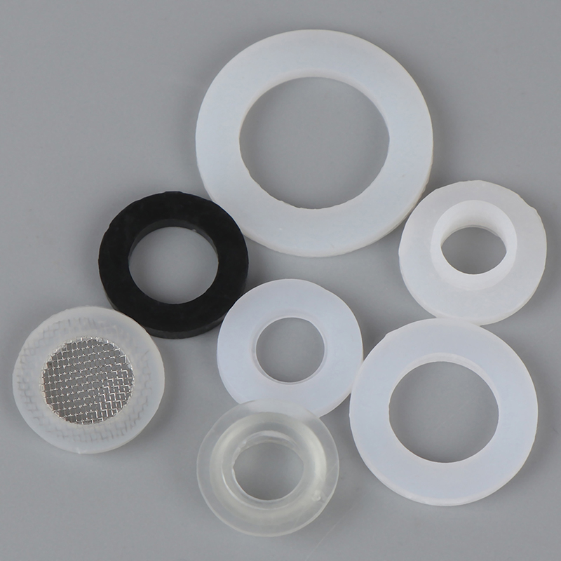 White Black 1/2" 3/4" 1"Rubber Ring Silicon PTFE Flat Gasket Sealing Ring for Shower Nozzle Hose Pipe Bellows Tube Washer Ring