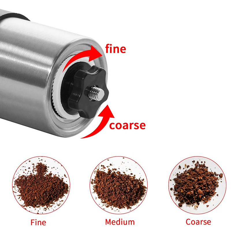 Black 304 Stainless Steel Manual Coffee Grinder, Manual Coffee Grinder, Coffee Grinder, Manual Pepper Grinder with Cleaning Brus