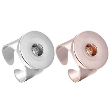 Hot Sale Elegant Round Metal Snap Rings Flexible Adjustable Size Fit 18-20MM OEM ODM Snap Buttons DIY Fittings Women