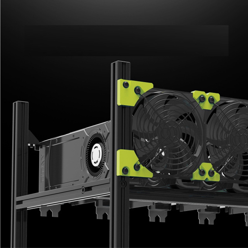 Server Rack 6 GPU Mining Rig Case Open Aluminu Miner Frame Air Rack For ETH/ETC ZCash Computer Chassis Unassembled Stackable E