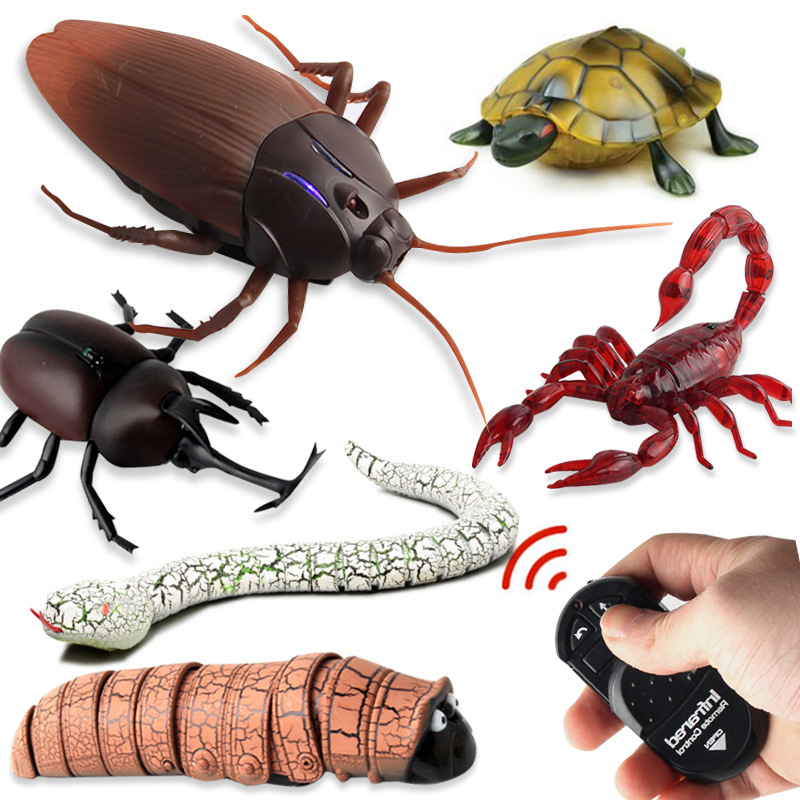 Infrared RC Remote Control Animal Toy Kit for Kids Adults Smart Cockroach Spider Snake Ant Prank Jokes Radio Insect for Boys