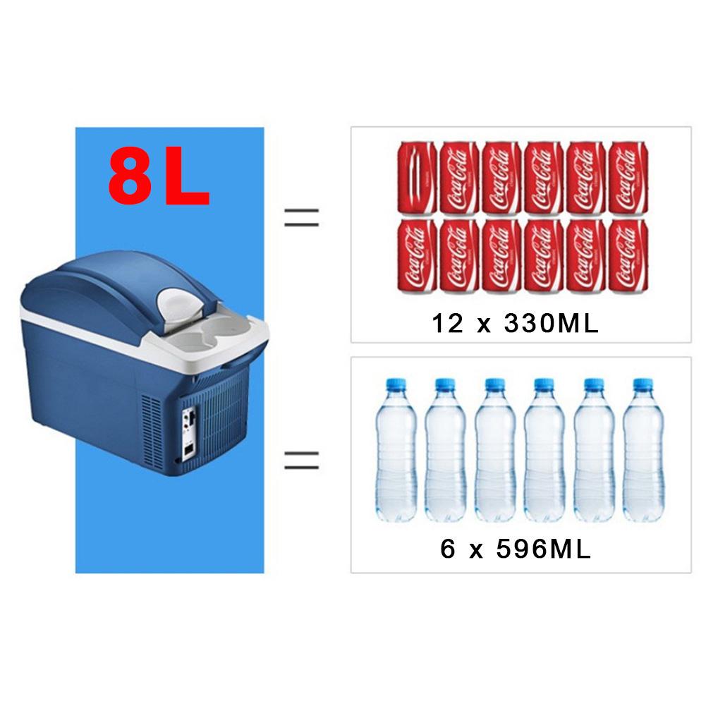 8L Mini Portable Cooling Warming Refrigerators Freezer Insulation Box Dual Use Cooler Warmer For Auto Car Outdoor Picnic