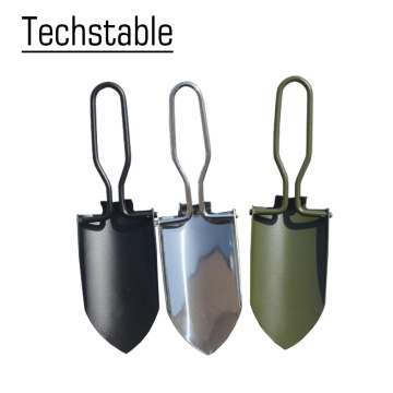 Mini Stainless Steel Garden Tools Collapsible Folding Shovel Camping Spade Gardening Tool Cloth Package Free shipping LUBAN