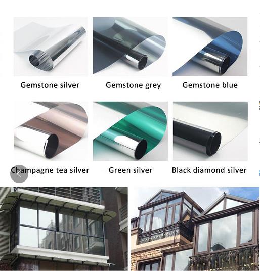 30cmx1m Waterproof Window Film One Way Mirror Silver Insulation Stickers UV Rejection Privacy Tint Films Home Decoration