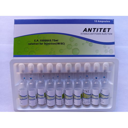 Kinds of Tetanus Antitoxin Injection 1500IU/0.75ml for Human, Wholesale Tetanus Antitoxin Injection 1500IU/0.75ml for Human