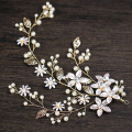 Wedding Headband Handmade Pearls Leaf Flower Bridal Headpieces Headwear Hair Accessory For Wedding Hair Decoration