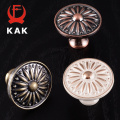 KAK 10pcs Retro Red Bronze Kitchen Cabinet Knobs Cupboard Door Zinc Alloy Handles Vintage Wardrobe Furniture Handle Drawer Pulls