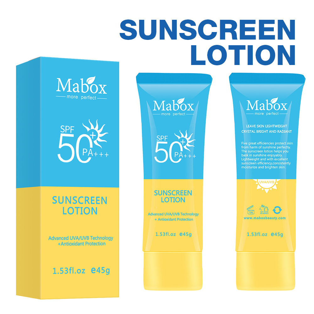 Mabox Facial Body Sunscreen Whitening Cream Sunblock Cream Anti-Aging Oil-control Moisturizing SPF 50 Face Body Sunscreen