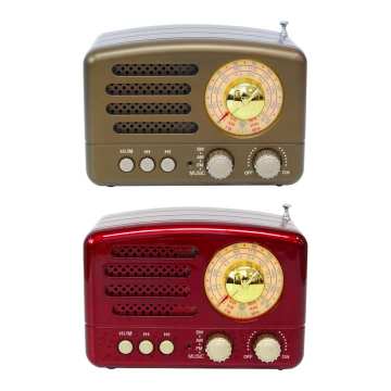 130x90x70mm Red/Coffee Portable Vintage Retro Radio AM FM SW bluetooth Speaker TF Card Slot USB Charging Home Travel Mini Radio