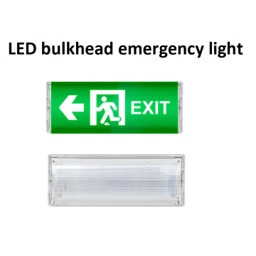 IP65 LED bulkhead emergency exit sign light
