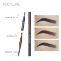 FOCALLURE Eyebrow Pencil 3 In 1 Auto Waterproof For Eyebrows Cosmetics Eyebrow Marker Enhancer Brown Tattoo Pen Maquiagem