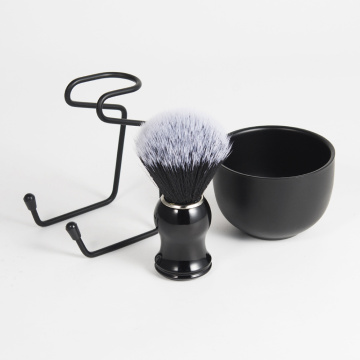 Men Shaving Brush Set Alloy Facial Foam Bowl Men Beard Shaving Stand Moustache Cleaner Rack Shaving Cup Men Styling Accessories