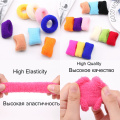 12 Pcs/ lot Women Elegant Kitted Fabric Dot Elastic Hair Bands Ponytail Holder Scrunchie Rubber Band Fashion Hair Accessories