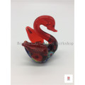 Colorful Elegant Swan Glass Sculpture