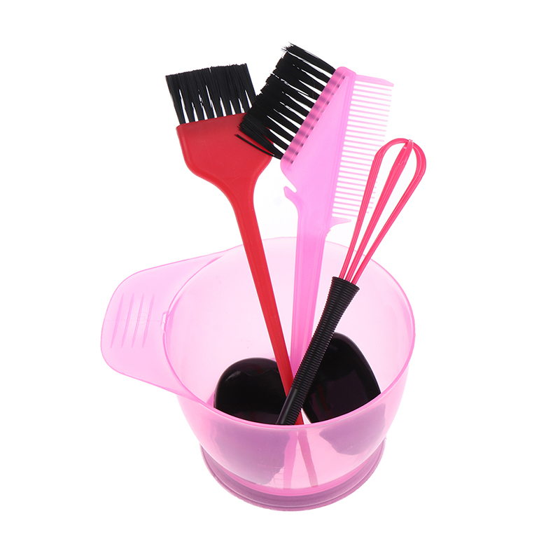 1 Set Hair Dye Color Brush Bowl Set With Ear Caps Dye Mixer Hairstyle Hairdressing Styling Accessorie