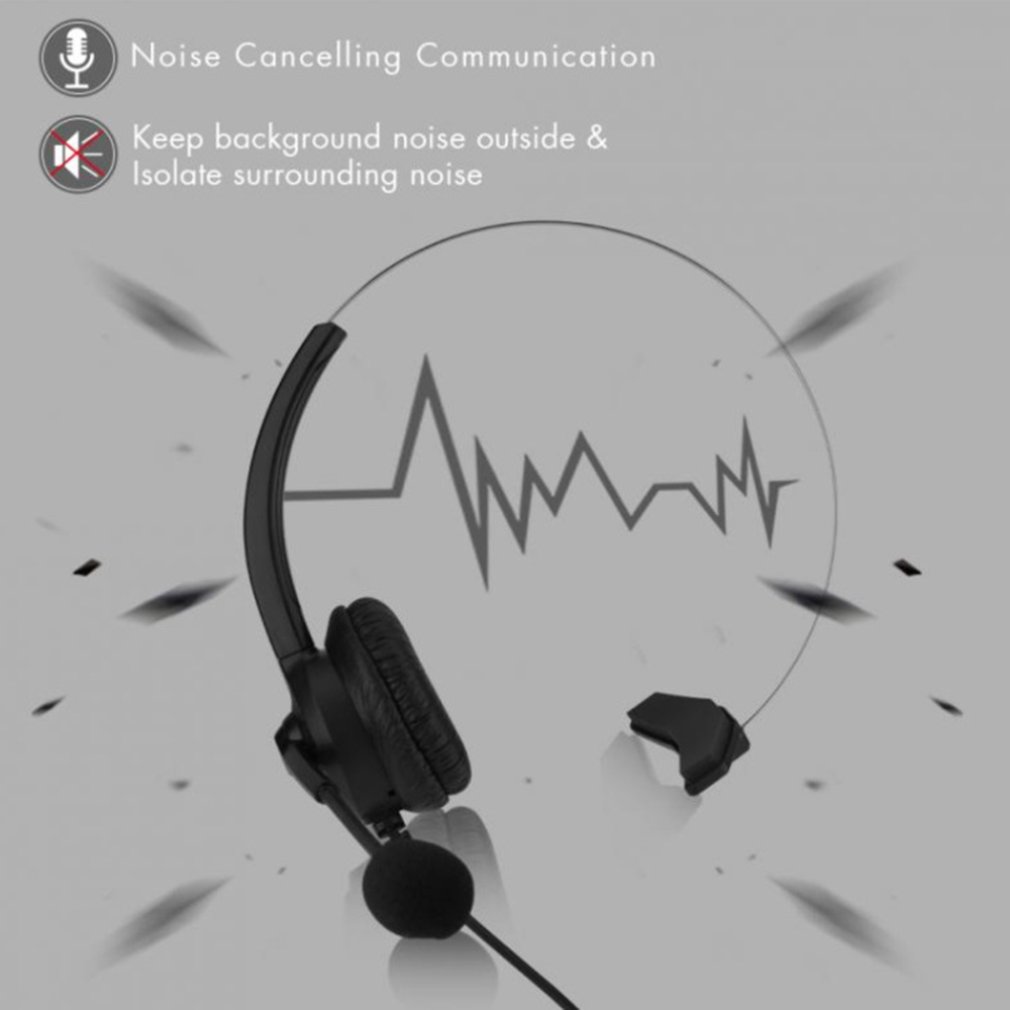 Call Center Headset With Microphone 2.5/3.5mm Plug Telephone Voice Interphone Headphone For Computer PC Game Volume Control