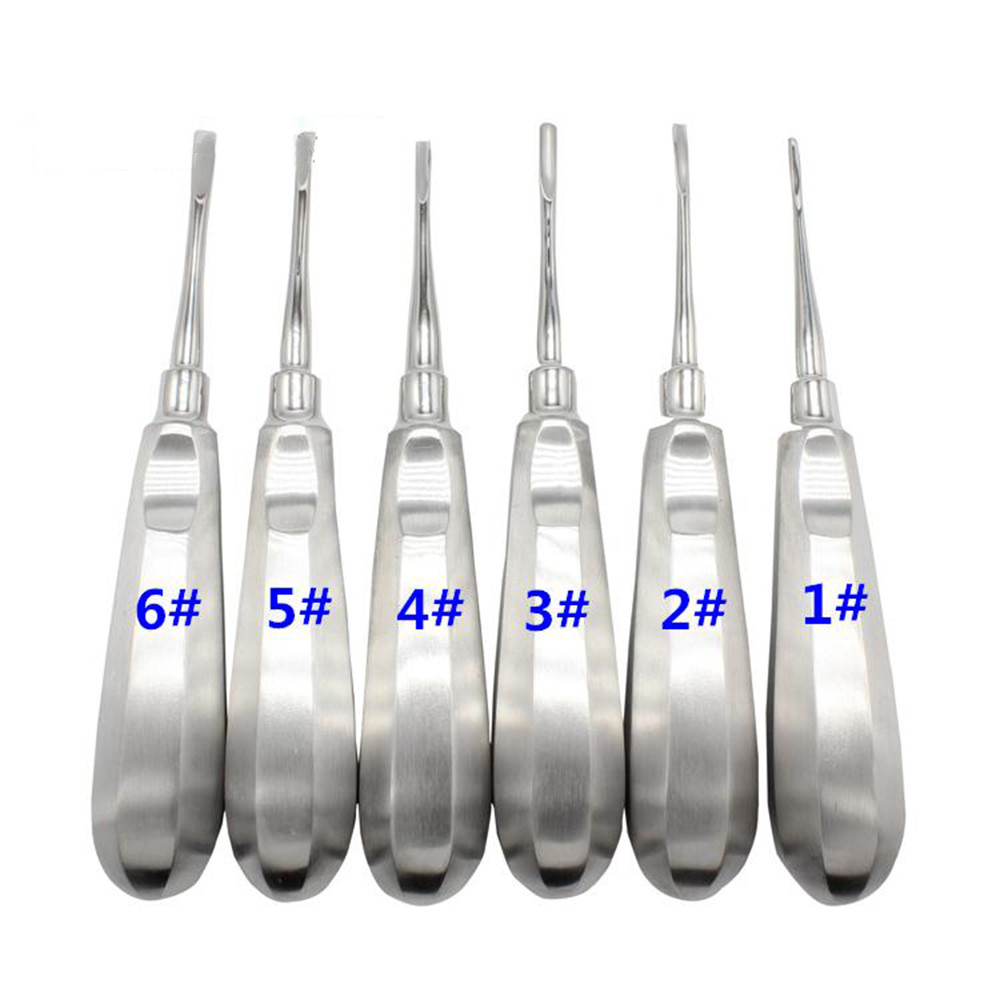 6 pcs/ kit dental lab dentistry dentist dental detista equipment for teeth whitening clareador curved ROOT ELEVATOR