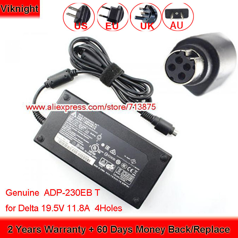 Genuine Delta ADP-230EB T 230W 19.5V 11.8A Laptop Charger for CLEVO NP9752 P750ZM D700T Gaming Laptop Power Supply