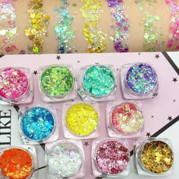18Colors Diamond Sequins Eyeshadow Lasting Shimmer Glitter Mermaid Sequins Gel Highlighter Makeup Festival Party Cosmetics TSLM1
