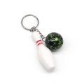 Bowling Ball Keychain Small Pendant Accessories Fashion Sports Item Key Chains Jewelry Gift for Boys Sport Derivative Products