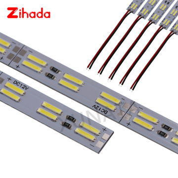 12V LED Bar Light 8520 7020 Double Row 120leds/m Hard Bar Lights 25cm 50cm Led Hard Strip Cool White LED Aluminium Rigid Strip