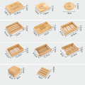 Bamboo Wooden Drain Soap Dish Wood Soap Case Holder Bathroom Shower Kitchen Scrubber Water Filtering Soap Dish Multiple Shape