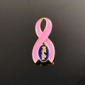 ELP SGR greek divine Sigma Gamma Rho Sorority Breast Cancer Awareness Ribbon Metal Lapel Pins