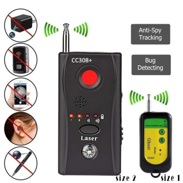 Wireless Camera Lens Signal Detector Full-range Audio Bug RF GSM Device Finder CC308 Mini WiFi Cameras Detect Privacy Protect