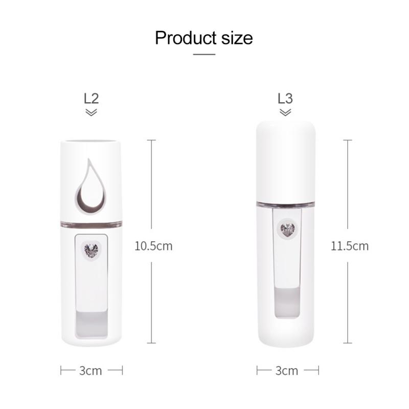 Mirror Beauty Steaming Face Meter USB Charging Portable Nano Spray Facial Humidifier Mini Compact Skin Care Tool Dropshipping