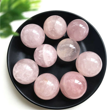 1PC 29-32mm Natural Pink Rose Quartz Crystal Healing Ball Sphere Home Decoration Natural Rose Quartz Stone Freeshipping