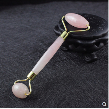 Natural Stone Pink Crystal Roller Slimming Face Massager Lifting Tool Jade Facial Massage Roller Stone Skin Massage Beauty Care