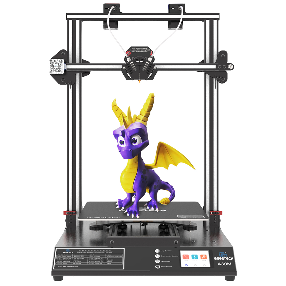 GEEETECH A30M Mix-Color 3D Printing Power Failure Printing 3D Printer Large Password Protected Touch Screen Double Z-Axis FDM