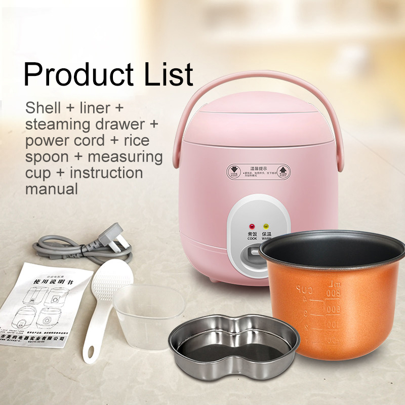 YTK 1.2L Mini Rice Cooker Home Electric Food Steamer Multi-function Heating Rice Cooker Suitable For 1-2 People
