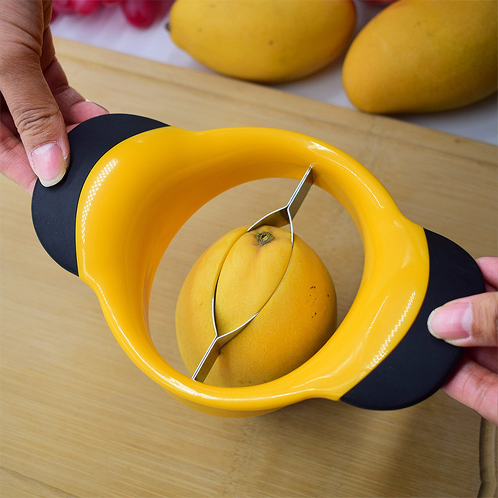 Mango Slicer Stainless Steel Mango Cutters Rubber Non Slip Handles Corer Peeler Mango Peel Knife kitchen product