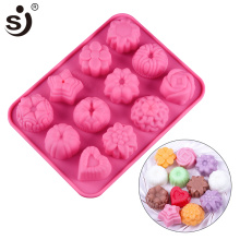 SJ 3D Baby Soap Molds Heart & Rose-Shaped Tray Silicone Mold Recycling Easy to Demolding Soap Maker Handmade Non-Stick For Home