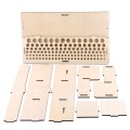 ELEG-DIY Wood Leather Craft Tools Holder Stand Stamp Punch Accessories Storage Box Organizer
