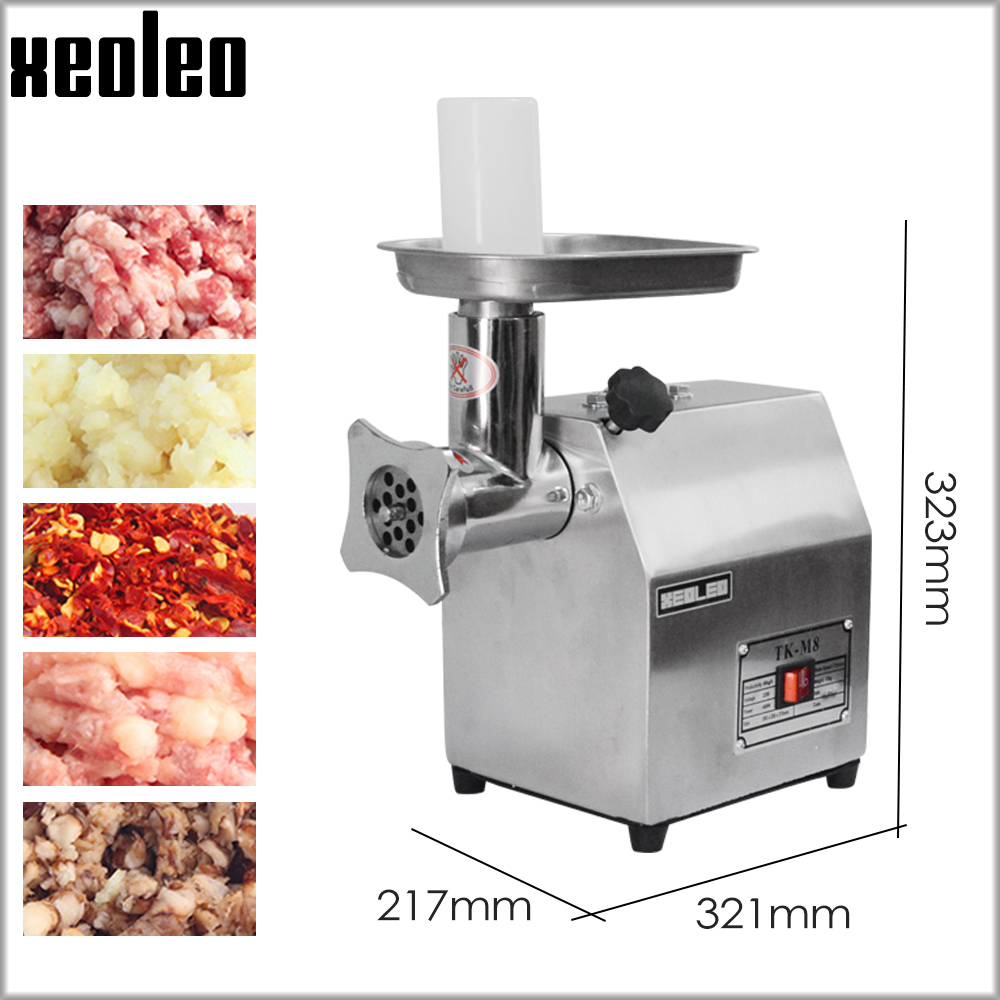 XEOLEO Commercial Meat Grinder 40-60kg/h Sausage Machine Enema machine Electric Mincer Stainless steel Grinder Sausage Stuffer