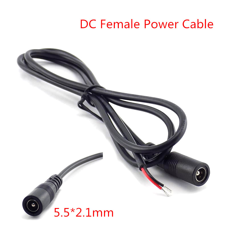 0.25M/1M 12V DC Male Female Connector Wire Power Supply Cord Extension Cable for CCTV LED Strip Light Adapter 5.5*2.1mm Cords