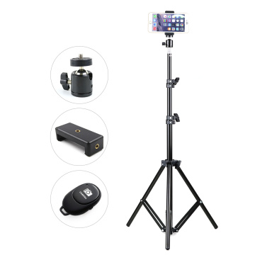 0.5m~2m Foldable Photography Tripod Light Stand Mount Camera Photo Digital 360 Degree Fluid Head with Phone Holder
