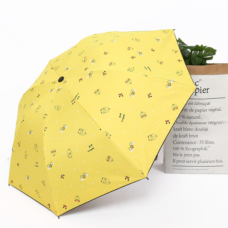 YADA Cartoon Yellow Duck&Bear KUMAMON Umbrella Rain uv Windproof Charms Animal Child Umbrella For Womens Folding Umbrellas YS806